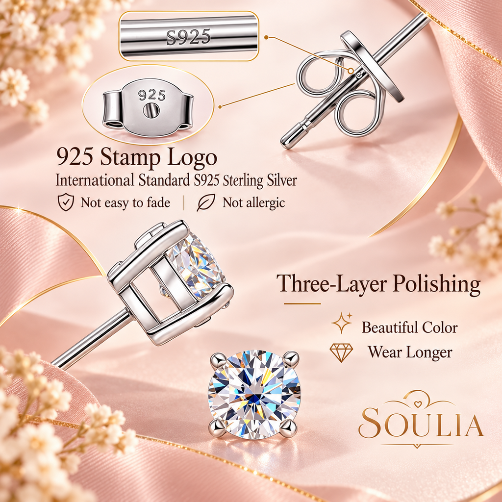 Soulia S925 sterling silver jewelry detail and polishing